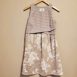 Anthro Tabitha floral and stripe dress